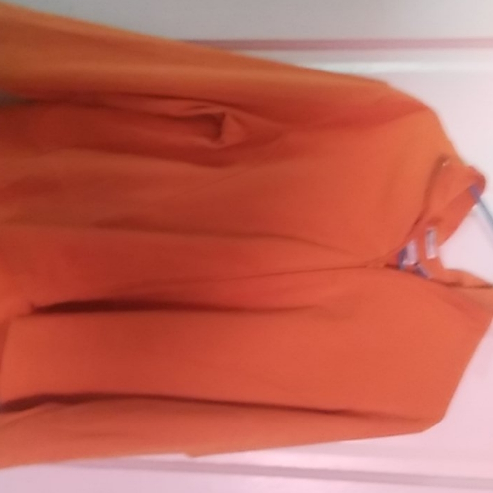 Orange zip up shirt